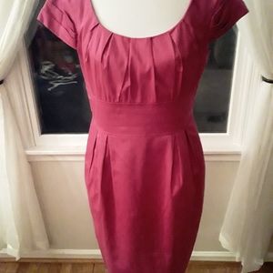 Red Scoop Neck Dress